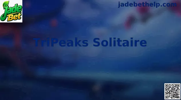 Tabuleiro ilustrativo de TriPeaks Solitaire com três picos de cartas, monte de compra e pilha de descarte